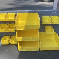 Steel Bin Rack/Organizer (Panel and Bins)