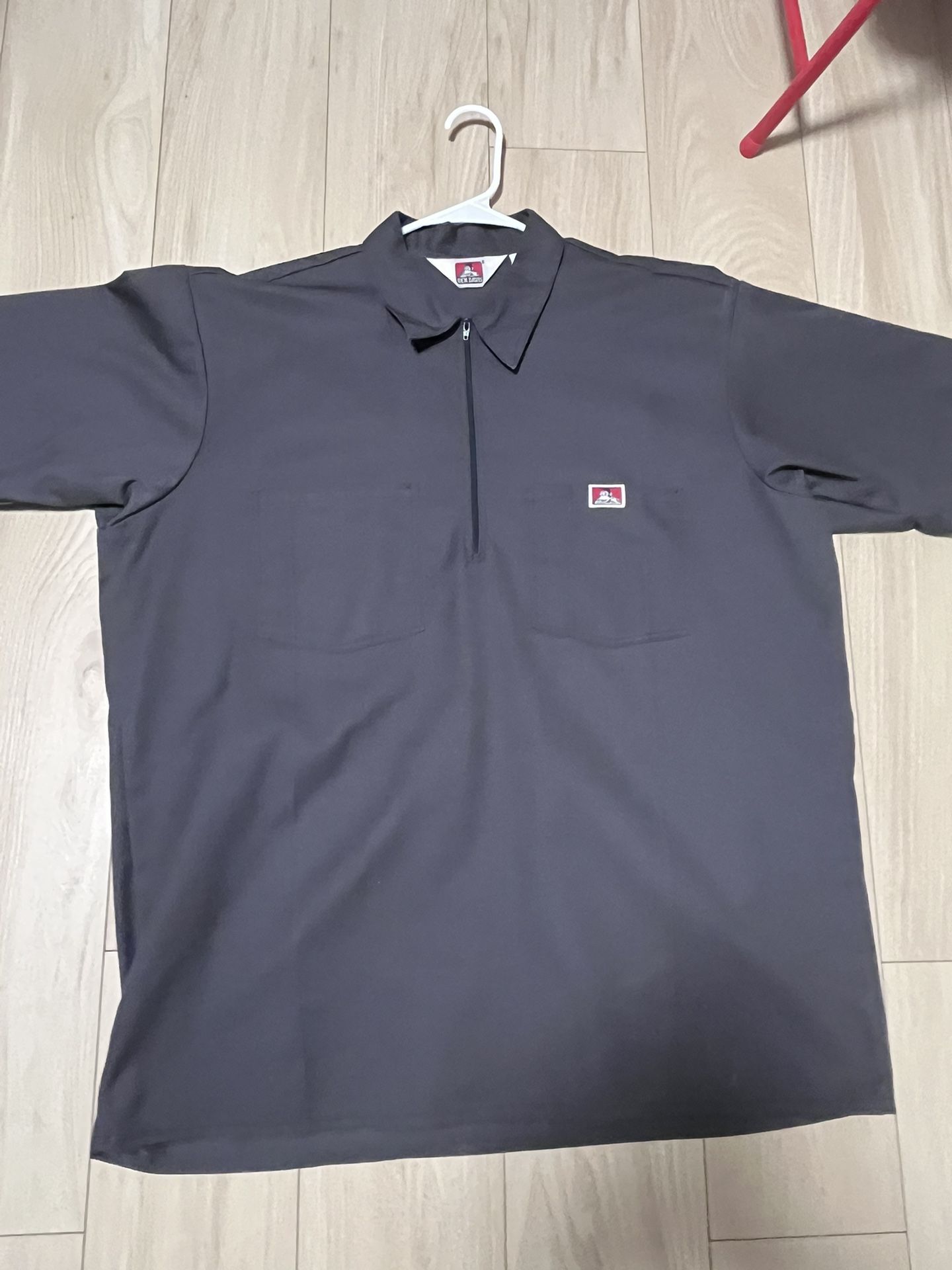 Selling Grey Ben Davis Work Shirt Quarter zip Up  Size XL