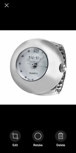 Vintage Silver Ring Watch with Stretchy Band