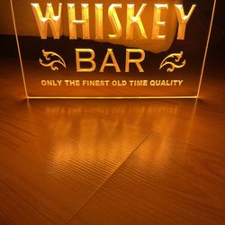 WHISKEY BAR LED NEON LIGHT SIGN 8x12