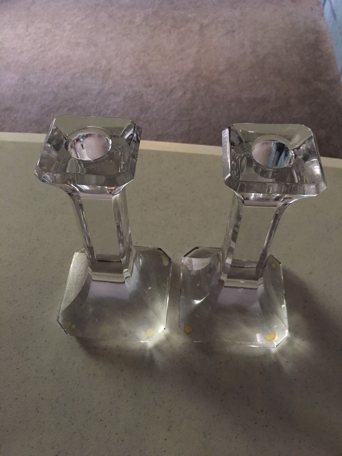 Lead Crystal Candle Stick Holders