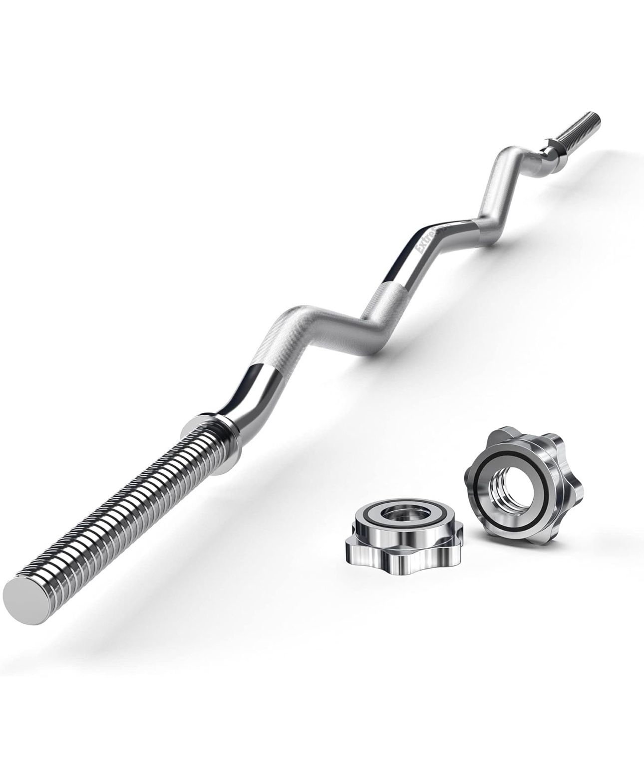 47" EZ Curl Bar Weight Lifting Bar