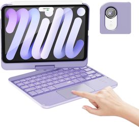 Raymcraft Case with Keyboard for iPad mini 7 (A17 Pro, 2024) & Mini 6 (2021)