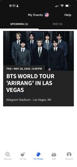 BTS Tickets For Las Vegas