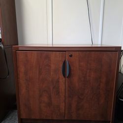 Cherry Wood Office Cabinet - Great Condition