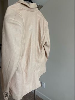 Cream soft leather jacket