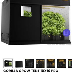 Gorilla grow tent pro 10x10x10 with humidifier and sensors