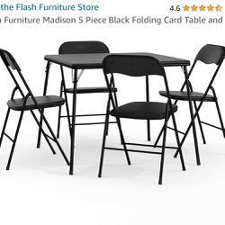 folding tables with four folding chairs