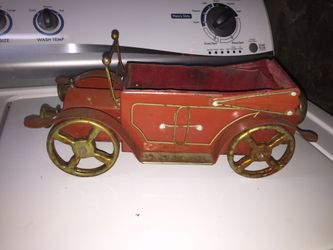 Antique Metal Car!! Jewelry box? HEAVY