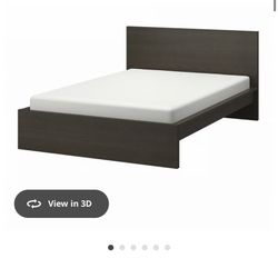 IKEA MALM Queen Bed Frame (Black-Brown) – $100