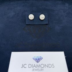 Earrings Rose Gold Diamonds Real 