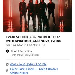 Evanescence Concert Tickets 