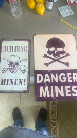 Vintage metal signs