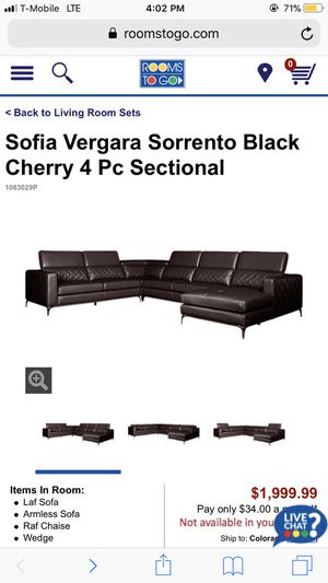 Sofia Vergara Sorrento Platinum 4 Pc Sectional With Table