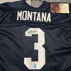Authentic Autographed Joe Montana Notre Dame Jersey 