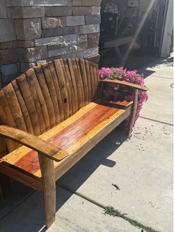 Wine barrels bench