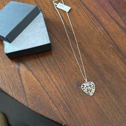 Sterling Silver / 14k Gold and 1/33ct Diamond