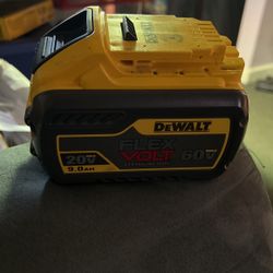 Dewalt nine Amp Hour  flex volt battery 