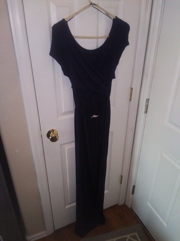 Navy blue open back Dress