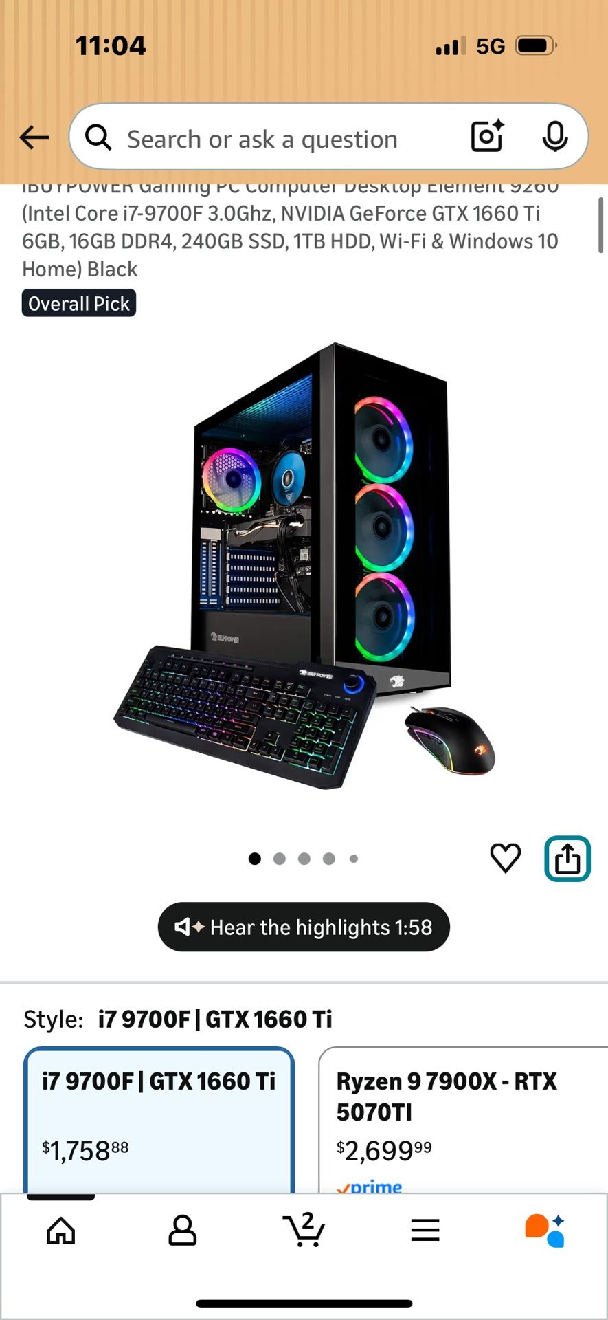 pre built pc good condition just a little bit dirty
