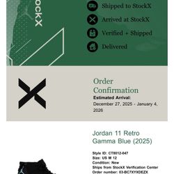 JORDAN Retro GAMMA BLUE 2025 Size 12
