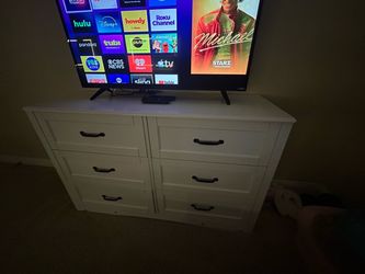 6  drawer, dresser and TV for 145