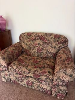 Floral Tapestry Oversized Armchair