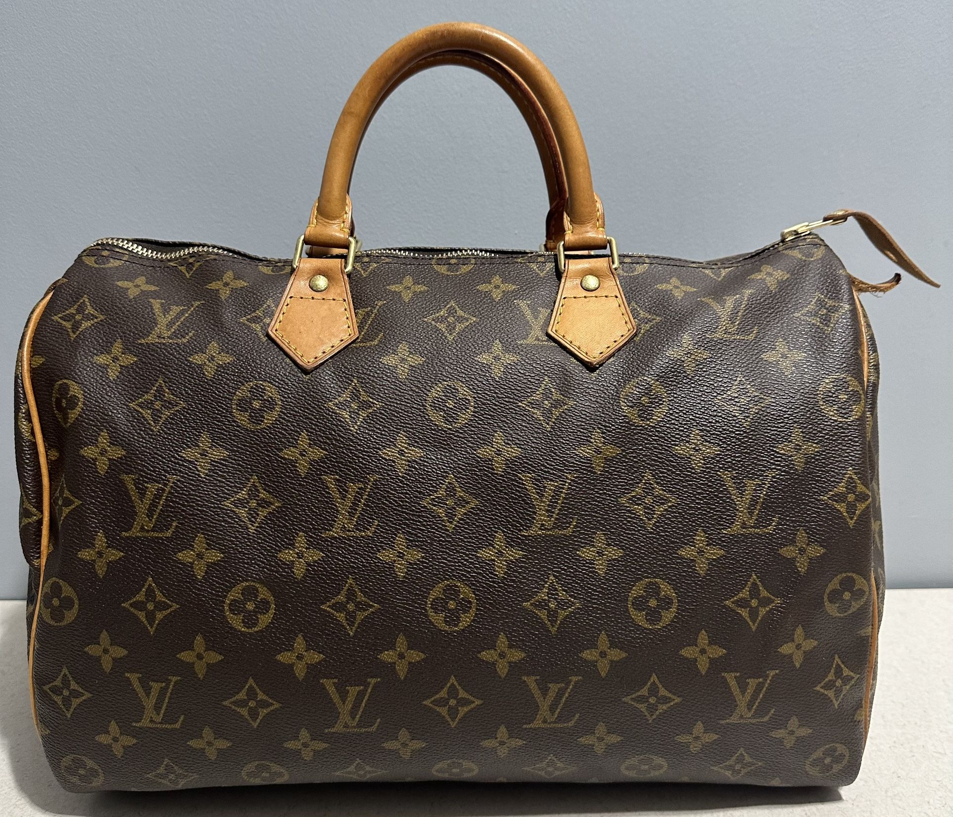 Louis Vuitton Speedy 35 Monogram Canvas Leather