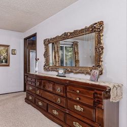 Matching King Size Bed frame And Dresser 