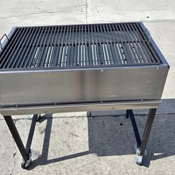 asador 20 × 36 para carbón o mezquite con barra gruesa 3/8