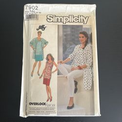 Simplicity Sewing Pattern 7902 Size 10-16 Tank Cardigan Skirt Pants 1986