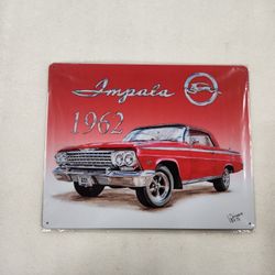 Part 62 Chevy Chevrolet Impala Classic Muscle Car Metal Sign 