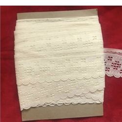 26 Plus Yards 2 3/4” Eyelet Scalloped Edge Lace Fabric Trim