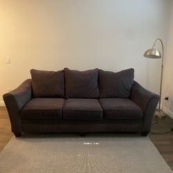Grey Full Size Sleeper Sofa Couch 