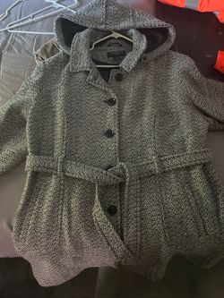 Liz Claiborne Women's Hooded Tweed Coat