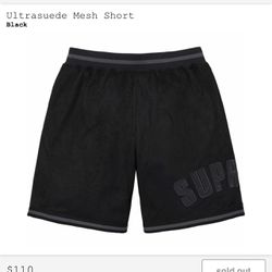 Supreme Ultrasuede Mesh Short - Black - 