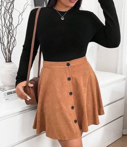 Skirt And Long sleeve Shirt Set