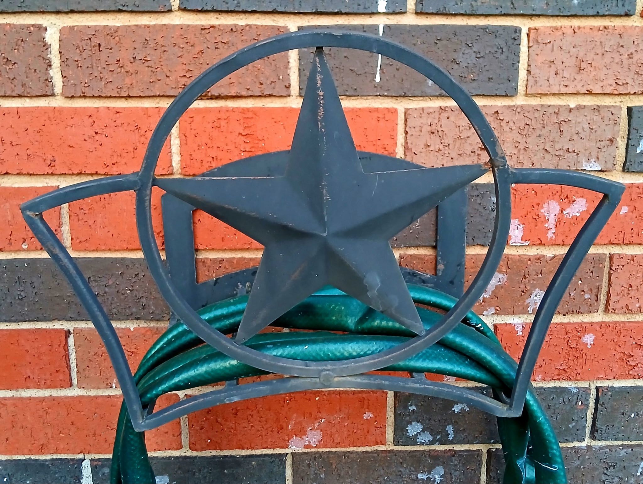 Texas Cast Iron Star Garden Water Hose Holder 