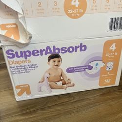 100 Size 4 up&up Super Absorb Diapers 