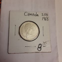 1968 $0.25 Canadian