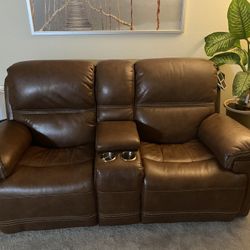 2 Electric Leather Loveseats
