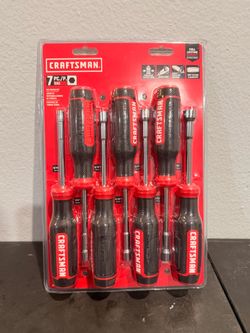 New Craftsman 7pc Metric And SAE Nut Drive Set