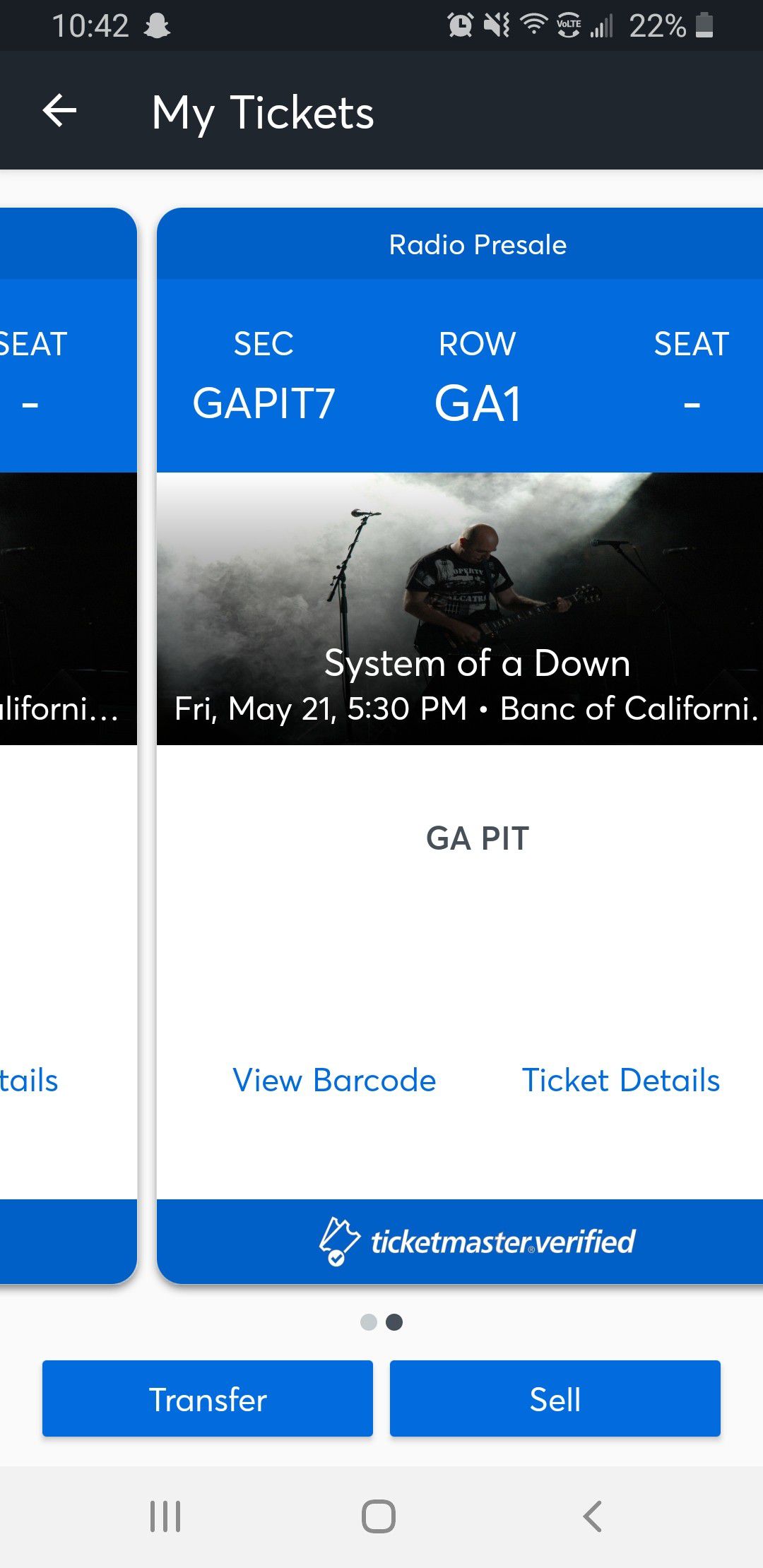 System of a Down and Korn pit tickets