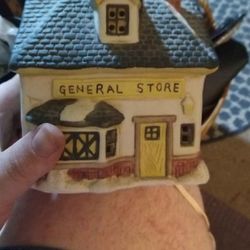 Vintage Mini Ceramic Light Up General Store.