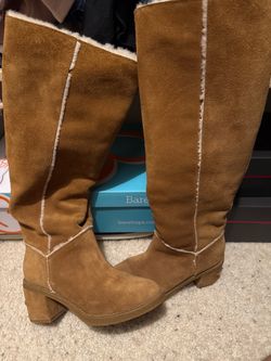 Baretraps Tall Suede Shearling Boots