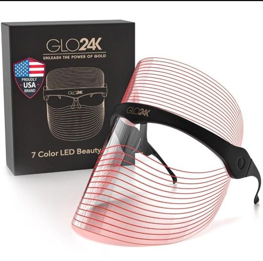 GLO24K 7 Color LED Face Beauty Mask