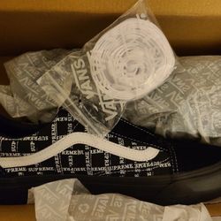 Supreme vans old skool pro BLACK SZ 9