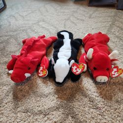 Beanie Babies - Lot of 3 Animals 