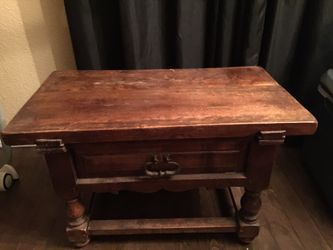 Real wood end table