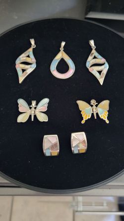 Mother of Pearl inlay Silver Jewelry New